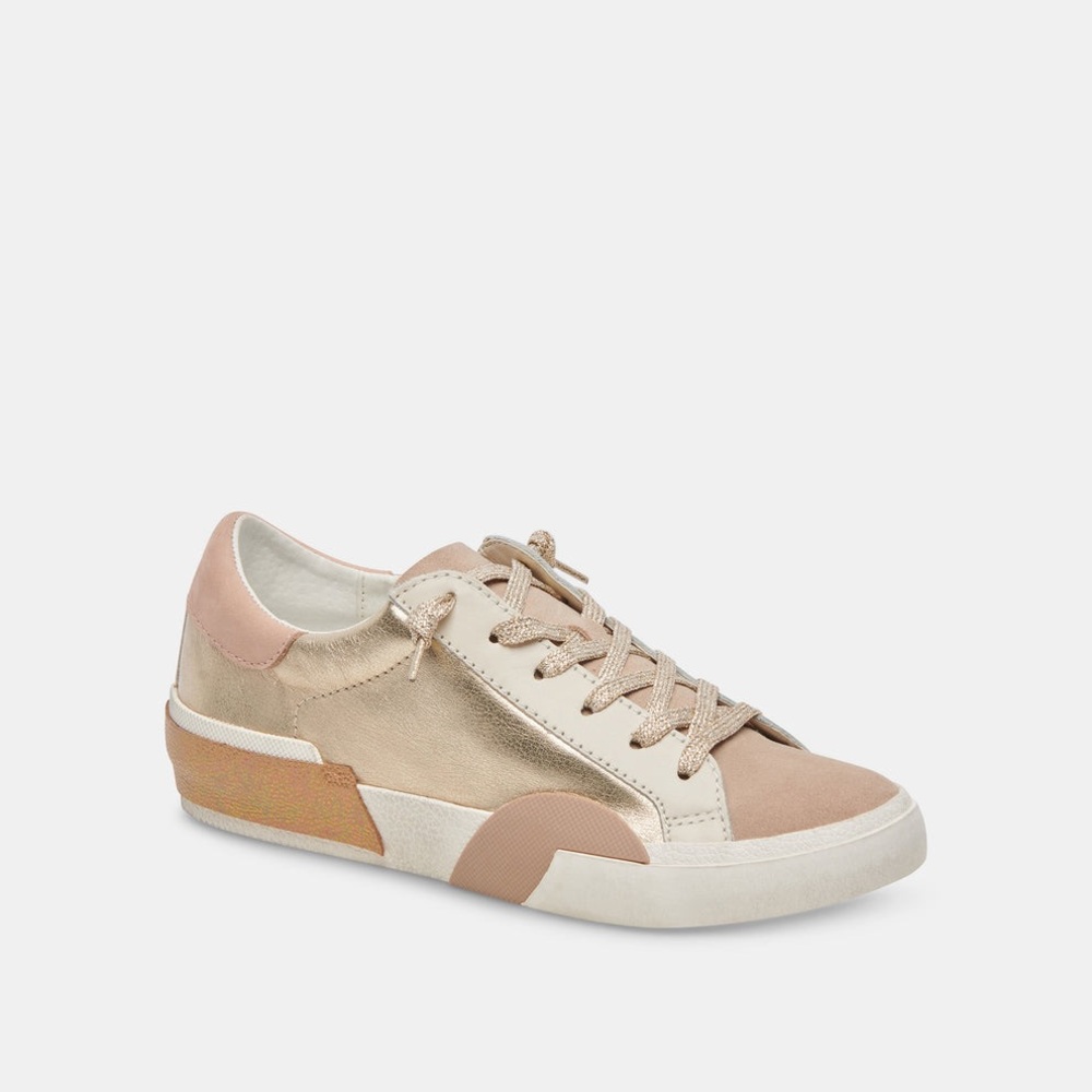 Dolce Vita Zina Plush Sneakers Natural Linen Leather | Size 8